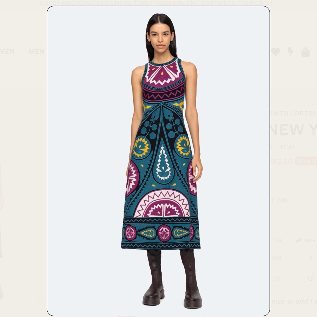 Sea New York Gael Appliqu Sleeveless Dress